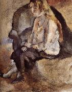 Jules Pascin Malucy Have golden haid Spain oil painting artist